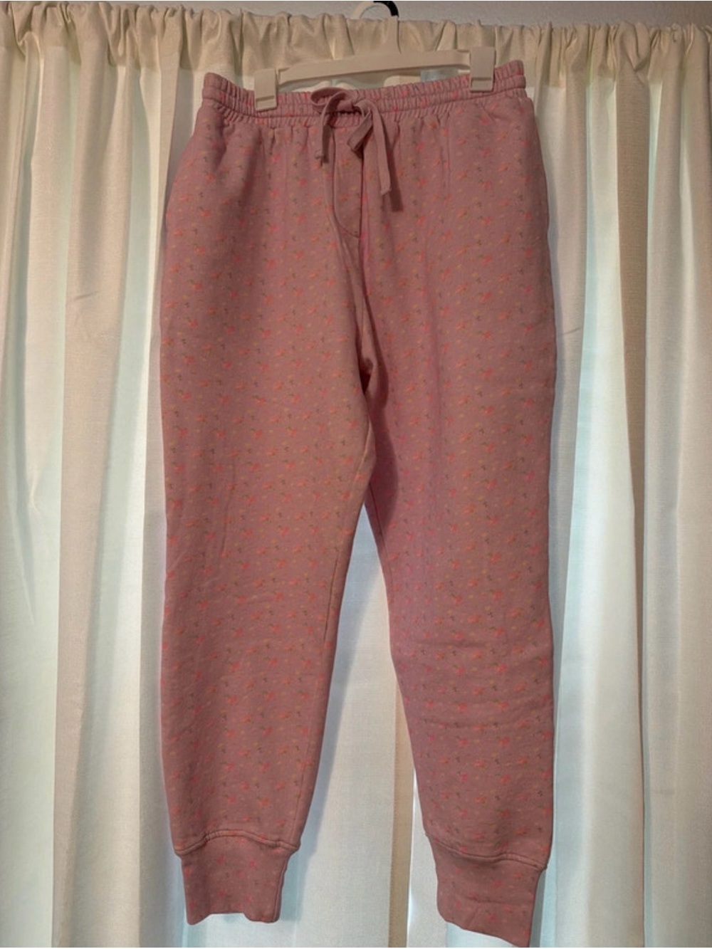 LoveShackFancy Pink Drawstring Sweatpants